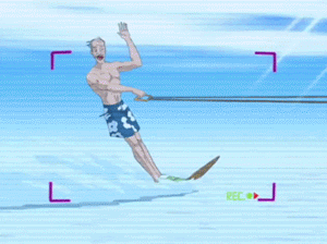 Gif animé ski nautique